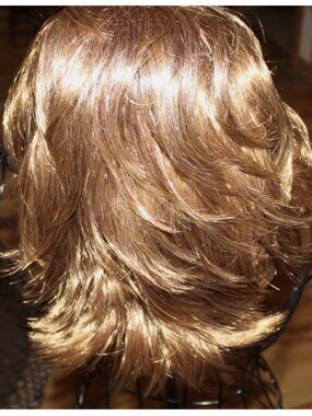 NEW Mid-Length Layered Shag Wig Honey Brown Textured Nape